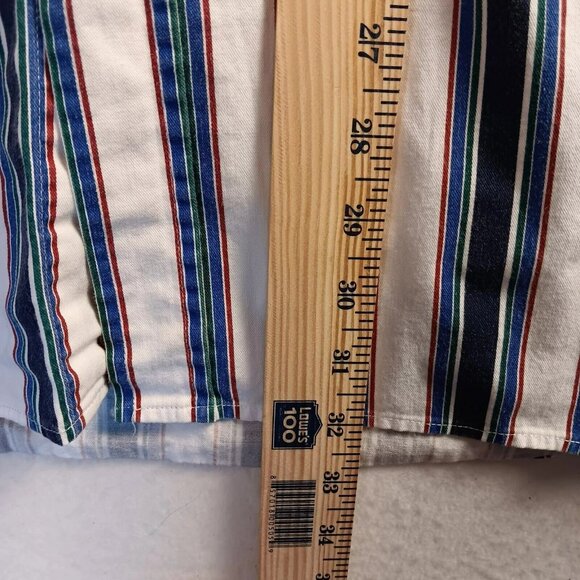 Vintage 90’s McIntosh & Seymour World Soccer Striped Button Up Shirt Size XL - Picture 9 of 11